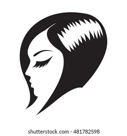 abstract head women,vector