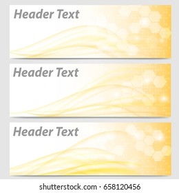 abstract header banner design in orange color