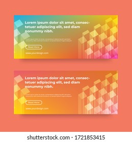 Abstract Header Banner design Vector Background for cover page website and advertising.