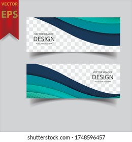 Abstract Header Banner design Vector Background for cover page website and advertising