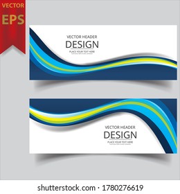 Abstract Header Banner design Vector Background for cover page website and advertising