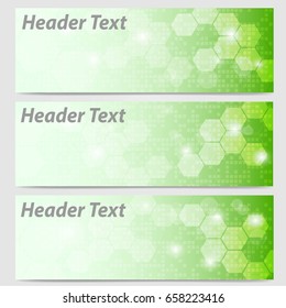 abstract header banner in green color vector