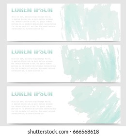 abstract header banner water color design in soft green color