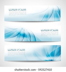 Abstract header blue line white vector design