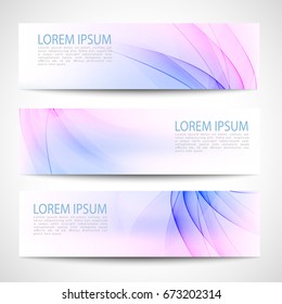 Abstract header blue pink wave white background vector design.pastel background