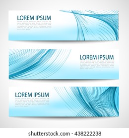 Abstract header blue wave blue line white vector design
