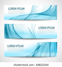 Abstract header blue wave blue line white vector design