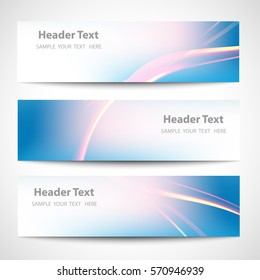 Abstract header blue wave red line white blue background vector design