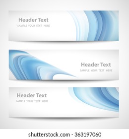 Abstract header blue wave whit vector design