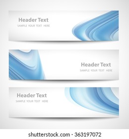 Abstract header blue wave whit vector design