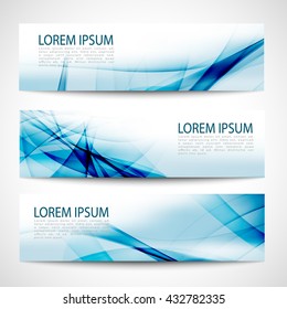 Abstract header blue wave white vector design