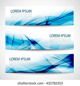 Abstract Header Blue Wave White Vector Stock Vector (Royalty Free ...