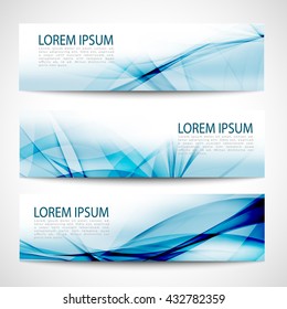 Cabezal Abstractas Blue Wave Diseño de Vector blanco