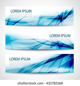 Abstract Header Blue Wave White Vector Stock Vector (Royalty Free ...