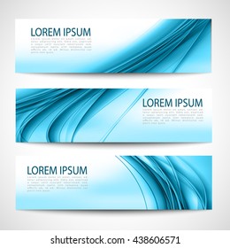 Abstract header blue wave white vector design