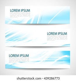 Abstract header blue wave white vector design