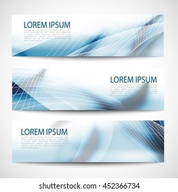 Abstract header blue wave white vector design