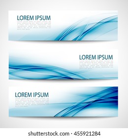 Abstract header blue wave white vector design