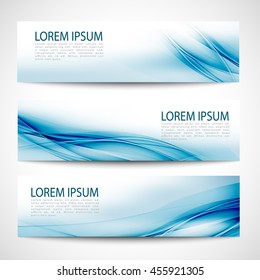 Abstract header blue wave white vector design