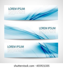 Abstract header blue wave white vector design