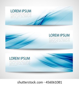 Abstract header blue wave white vector design