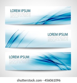 Abstract header blue wave white vector design
