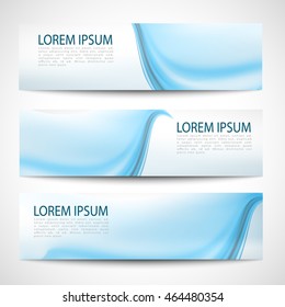 Abstract header blue wave white vector design