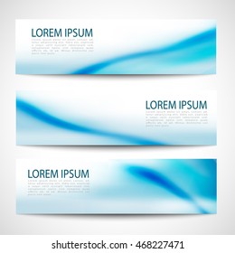 Abstract header blue wave white vector design