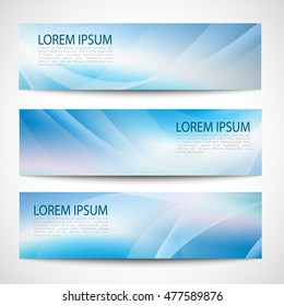 Abstract header blue wave white vector design