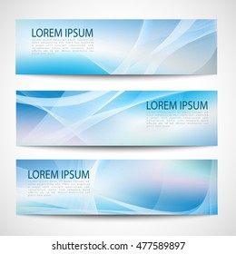 Abstract header blue wave white vector design