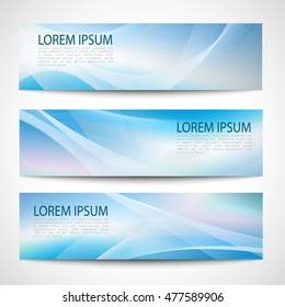 Abstract header blue wave white vector design