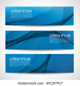 Abstract header blue wave white vector design