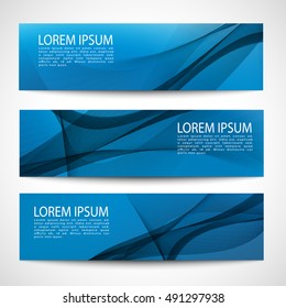 Abstract header blue wave white vector design