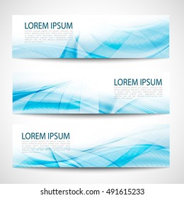 Abstract header blue wave white vector design