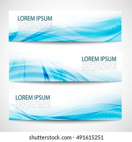 Abstract header blue wave white vector design