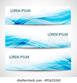 Abstract header blue wave white vector design