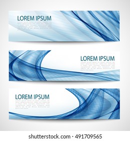 Abstract Header Blue Wave White Vector Stock Vector (Royalty Free ...