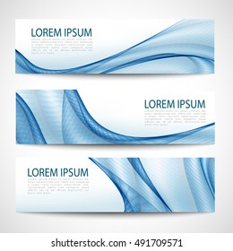Abstract header blue wave white vector design