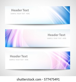 Abstract header blue wave white blue background vector design