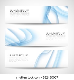 Abstract header blue wave white blue background vector design