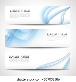 Abstract header blue wave white blue background vector design