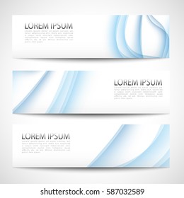 Abstract header blue wave white blue background vector design