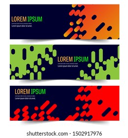 Abstract header colorful geometric shape vector design. Abstract swoosh background. Abstract corporate business banner web template, horizontal advertising.