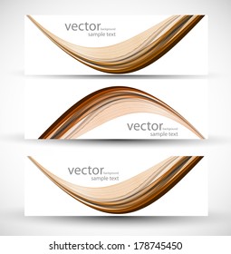 Abstract header colorful wave vector banner