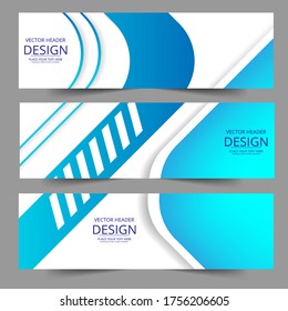 Abstract header colors gradient shape vector design. Abstract swoosh background. Abstract corporate business banner web template horizontal advertising business banner layout template flat design set.
