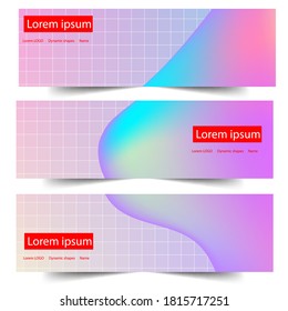 Abstract header colors shape vector design. Abstract corporate business banner web template, horizontal advertising.