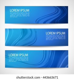 Abstract header dark blue wave vector design