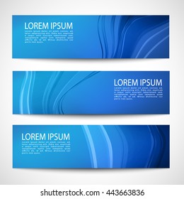 Abstract header dark blue wave vector design