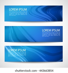 Abstract header dark blue wave vector design