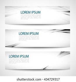 Abstract header gray black and white wave white vector design